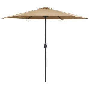 Parasol de jardin taupe avec poteau en aluminium 106.3 "x 96.9" Parasol et base de patio parfaits - Product Image 1