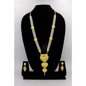 Conjunto de collar largo de perlas Moti de moda tradicional, conjunto de calidad Premium, conjunto largo Artificial, cuentas de imitación, joyería para boda - Product Image 5