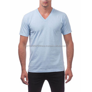 T-shirts en gros de haute qualité, écologiques, pour hommes, col en V, 100 % coton, multipack, coupe classique, unisexe, vierges, 230g - Product Image 1