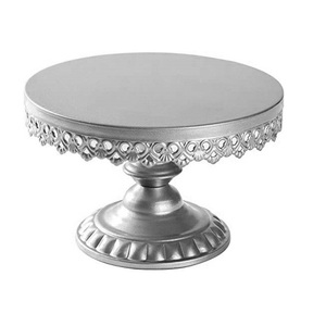 Support à gâteau en métal plaqué argent avec base de support épaisse pour l'arrangement de cupcakes de fête et la décoration d'événements - Product Image 3