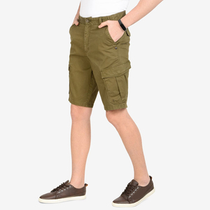 Professional Plus Size Casual Men's High Waist Canvas <b>Cargo</b> <b>Shorts</b> Breathable Quick Dry Eco-Friendly Drawstring Closure Solid - Product Image 3
