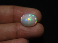 Opale d'Éthiopie naturelle de qualité supérieure, taille ovale 14,5x11x6,5mm, jeu de couleurs multicolores, 6 carats, pierre libre pour la fabrication de bijoux