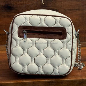 Fabricant nouveauté sacs à bandoulière à fermeture éclair en cuir véritable matelassé usiné à la main à la mode sacs à bandoulière à chaîne à la mode - Product Image 6