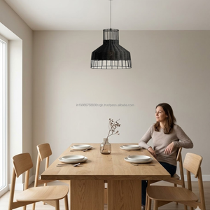 โคมไฟแขวนเพดานหวายสานมือ AG Elements โครงโลหะ |   ดีไซน์การทอแบบธรรมชาติ |   การตกแต่งบ้านสไตล์โบโฮสมัยใหม่สำหรับงานแต่งงานในเทศกาลดีวาลี - Product Image 4