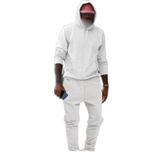 Ensemble de survêtement à capuche pour homme, hiver, logo personnalisé, 100% coton, respirant, séchage rapide, jogging décontracté - Product Image 1