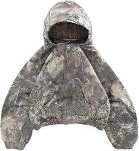 Sudadera con Capucha Oversize con Estampado de Leopardo para Mujer - Tops de Camuflaje con Bordado Y2K, 100% Algodón Felpa con Bolsillo - Product Image 2
