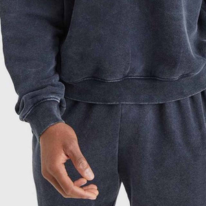 Sudadera Oversize Personalizada para Hombre con Lavado Ácido, Estilo Vintage, Cuello Redondo, Hombros Caídos, Estilo Hip Hop Streetwear - Product Image 6
