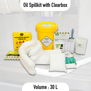 Kit para Derrames de Aceite de 30L con Cubeta – Kit de Respuesta a Derrames de Aceite Duradero para Uso en Talleres, Marino e Industrial, Suministro a Granel - Product Image 2