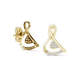 Juego de pendientes de diamantes cultivados en laboratorio únicos en oro amarillo de 18 quilates para compromiso, boda, fiesta, evento, regalo de San Valentín, uso diario para mujer - Product Image 6
