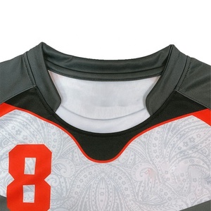 Ensemble d'uniformes de rugby unisexes personnalisés de haute qualité, imprimés par sublimation, avec logo personnalisé et matière 100 % polyester - Product Image 5