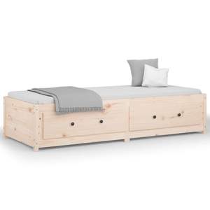 Cama de Día de Pino Macizo, Pequeña, de Madera de Pino Natural y Contrachapado - Product Image 2
