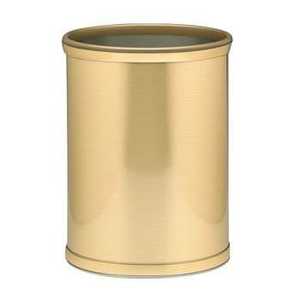 Poubelle ronde conique en métal doré martelé à texture fine Skies Trader pour hôtel et bureau – Vente en gros - Product Image 2