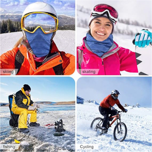 Cache-cou polaire personnalisé coupe-vent et chaud pour l'hiver, masque thermique demi-visage, écharpe tubulaire pour moto, cyclisme, ski et sports de plein air - Product Image 5