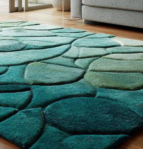 Alfombra de lana hecha a mano con mechones de musgo, de alta calidad, con diseño moderno, ecológica, para sala de estar, habitaciones infantiles, hoteles y oficinas. - Product Image 4