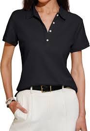 Polo pour femme en mélange de soie de qualité supérieure, texture tricotée fine et respirante, pièce élégante pour un look formel - Product Image 4