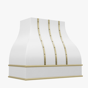 Customized White Range Hood Stainless Steel Wall Mounted <b>Kitchen</b> Vent Hood French Style Vent Hood Stainless Steel Range Hood - Product Image 1