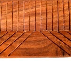 Bandeja de servir de madera de 14 pulgadas, hecha a mano, rústica, color marrón, con asa, elegante, para cocina, comedor, vajilla, al por mayor, para exportación - Product Image 4