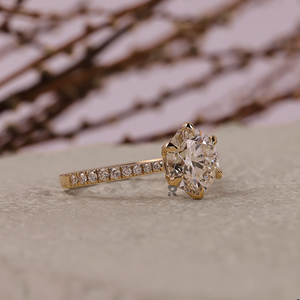 Anillo de Compromiso Edward Dainty con Diamante CVD Cultivado en Laboratorio de 1-5ct, Engaste Pavé, Oro 10K/14K/18K/PT950, Certificado IGI, VS1, Color E, Personalizado para Mujer - Product Image 2