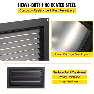 Griglia di Ventilazione a Muro Nera da 20 cm x 40 cm per Ridurre il Rischio di Danni con Coperture a Persiana e Ventilazione - Product Image 3