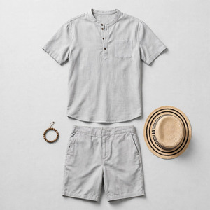 2026 Wholesale Summer Men's Casual Shorts <b>Set</b> Plain Color Solid 100% Cotton Jersey Quick Dry Knitted Customized Logo <b>Twin</b> <b>Set</b> - Product Image 4