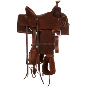 Selle pour cheval en cuir de vache noir