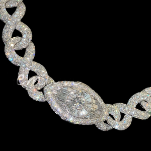 Collier chaîne cubaine en moissanite de qualité supérieure pour accessoires de bijoux de marié de mariage, disponible à prix de gros - Product Image 5