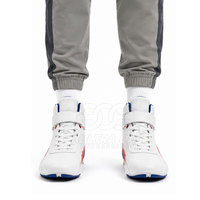 Chaussures de karting pour usage quotidien, dessus en cuir véritable, semelle extérieure en caoutchouc, design léger, adhérence fiable pour l'entraînement et la compétition