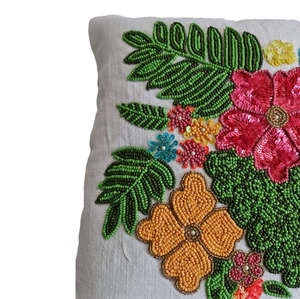 Wholesale Price Printed Floral Beaded <b>Cushion</b> Covers <b>Sequin</b> Pillow Cases Handcrafted Embroidered for Home Hotel Restaurant - Product Image 4
