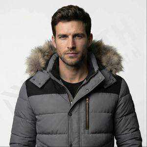 Oem Parka utilitaire rembourré en coton à col montant personnalisé pour hommes Toile saison d'hiver Doudoune pour hommes Mode masculine - Product Image 2