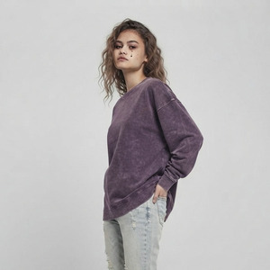 T-shirt ample à col rond et manches longues pour femme, style vintage délavé, respirant et écologique, idéal pour l'été - Product Image 5