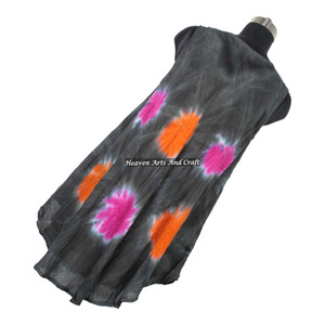 Vestido Largo para Mujer con Estampado Tie Dye, Diseño Colorido, Vestido Tipo Paraguas, Especial para las Vacaciones - Product Image 2