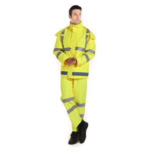 Combinaison de pluie réfléchissante imperméable de sécurité, haute visibilité, résistante à l'usure, ensemble de vêtements de travail industriels, uniforme de protection durable - Product Image 5