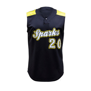 Pantalones de Béisbol Negros para Hombre con Franja Amarilla, Transpirables, de Poliéster, Ajuste Personalizado, Cintura Elástica, 400g, Manga Corta, Nombre del Equipo Personalizado - Product Image 2
