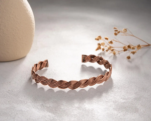 NEHA ENTERPRISES NE-CB132 Brazalete de Cobre Puro de Lujo, Brazalete Ajustable Hecho a Mano, Colección de Joyería Clásica Kada - Product Image 4