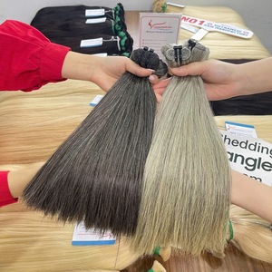 ผมตรงแบบมัดเป็นช่อ สีเทาธรรมชาติ ผมแท้เวียดนาม สีเทา น้ำหนัก 100 กรัม - Product Image 4