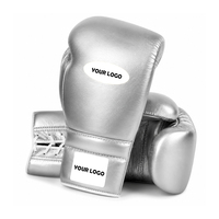 Guantes de Boxeo Profesionales de Alta Calidad con Cierre de Cordones, Guantes de Boxeo de Piel de Vacuno Unisex Más Vendidos para Entrenamiento
