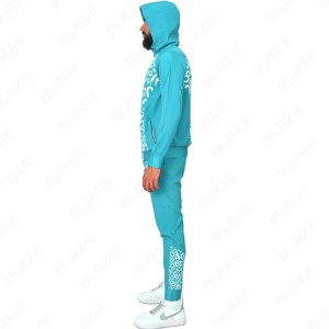Chándal de Forro Polar Térmico con Capucha, Bordado con Logotipo Personalizado, 100% Algodón, Transpirable, Ecológico, de Secado Rápido, Estilo Vintage, en Oferta - Product Image 4