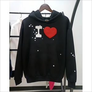 เสื้อฮู้ดดี้โอเวอร์ไซส์ผ้าฝ้ายเฟรนช์เทอร์รี่คุณภาพสูง 100% พิมพ์ลายแมงมุม 3 มิติ สำหรับงานพิมพ์นูน แขนยาว ขายส่ง - Product Image 2