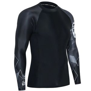 Men's Long Sleeve <b>Raglan</b> T-Shirt Geometric Print Quick Dry Slim Fit O-Neck Sporty Style Knitted Spandex 220g Anti-UV - Product Image 4