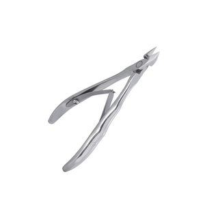 Coupe-ongles professionnel en acier inoxydable, lame plate droite, pointe affûtée, coupe-cuticules pour doigts, usage adulte, style simple, personnalisable - Product Image 1