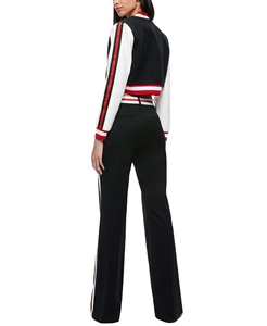 High Quality Women Wool Varsity Jacket Regular Leather Sleeves Winter Quilted Lining Patchwork Plus Size Women Varsity Jackets - Product Image 6