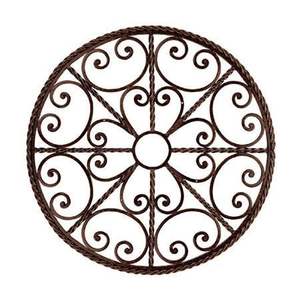 Arte de pared de metal de hierro con diseño abstracto retorcido, acabado en bronce, para decoración de interiores del hogar, hermosas decoraciones de pared. - Product Image 1