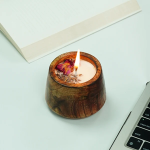 Bougie artisanale en cire de soja naturelle, décoration rustique et écologique pour la maison, cadeau d'aromathérapie pour mariage, fêtes et ambiance cosy. - Product Image 2