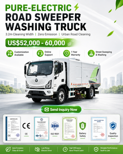 Camion balayeuse de voirie électrique pure CATL, largeur de nettoyage 3,2 m, zéro émission, pour le nettoyage des routes urbaines - Product Image 1