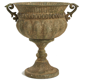 Tradition 18.5''Metal Urn Planters Bronze Antique Iron Plant Pots Decorative Rustic Flower Pots Indoor/Outdoor for all season - Product Image 1
