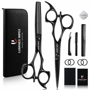 NYBL-55 5.5inch Straight <b>Left</b>-<b>handed</b> <b>Scissors</b> JAPAN 440C Sharp 58-59HRC Hardness Stainless Steel Handle Barber Shears Hair 28 - Product Image 1