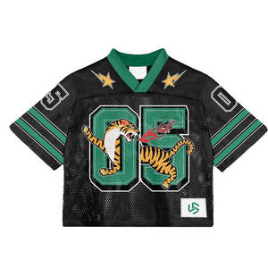 เสื้อเจอร์ซีย์ตาข่ายสตรีทแวร์แฟชั่น คอวี ปักลายตามสั่ง ออกแบบโลโก้ตามสั่ง มีสินค้าพร้อมส่ง สำหรับผู้ชาย - Product Image 1