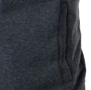 Veste en jean unisexe gris foncé zippée en polaire, à capuche, décontractée, coupe ajustée, respirante, style sportif, pour l'automne, en polyester tricoté, couleur unie - Product Image 5
