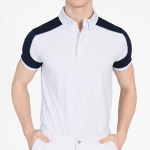 Top Soft Lightweight <b>Men</b> Horse Riding <b>Base</b> <b>Layer</b> Short Sleeves Fabric Breathable Training Equestrian Riding Shirt Customized - Product Image 1
