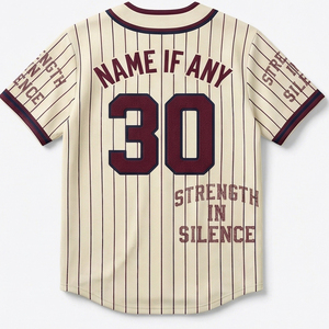 Custom <b>Heat</b>-Transfer Printed Baseball Jersey Short Breathable Urban Fashion Sports Team Wear MALUZA INDUSTRIES UPF 50 Protection - Product Image 3